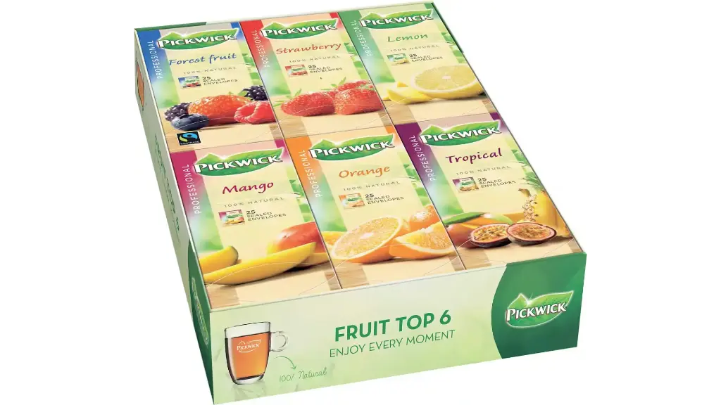 Boite à Thé Fruits rouges, fraise, citron, mangue, orange, tropical Pickwick