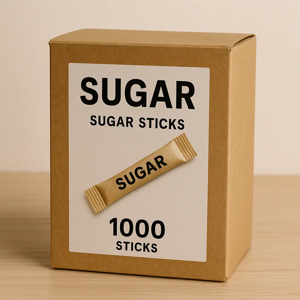 Stick de sucre 4gr 1boite (1000 pièces)