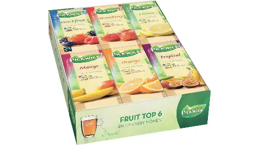 Boite à Thé Fruits rouges, fraise, citron, mangue, orange, tropical Pickwick